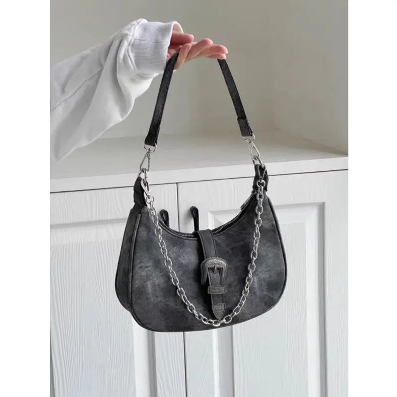 Soufree  -  Vintage Shoulder Bags Female Fashion Summer Chains Korean Style Women's Bag Trend Latest Design Harajuku Bolso Mujer