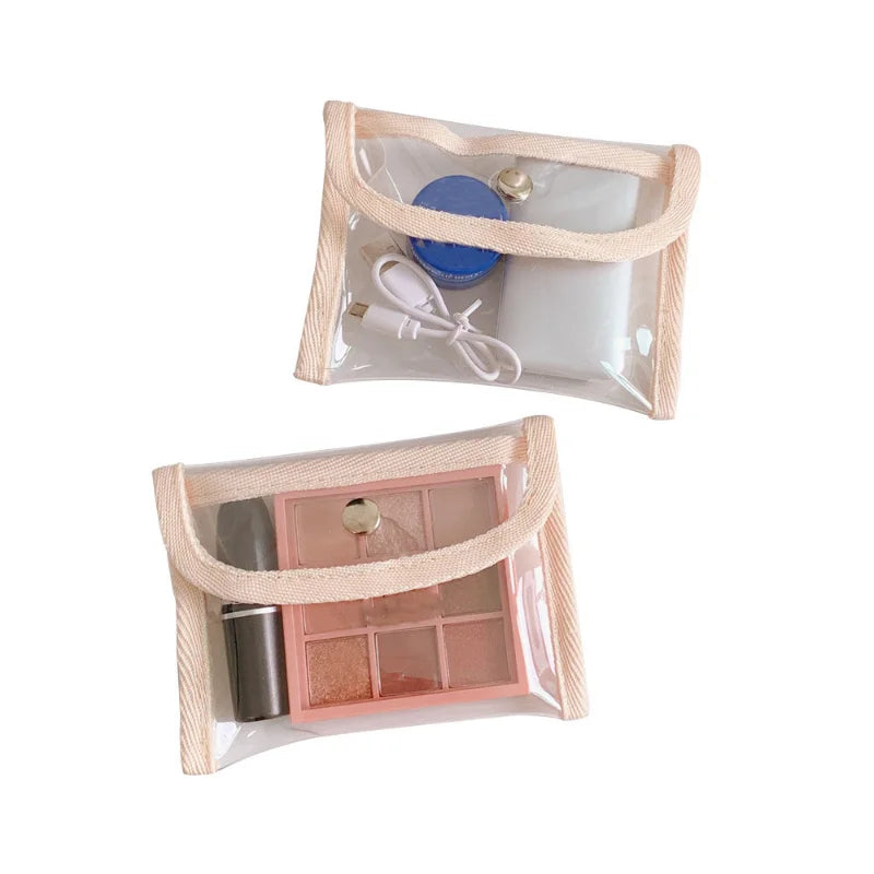 Soufree  -  Women Transparent Small Cosmetic Storage Bag Fashion Pvc Lipstick Key Eearphone Makeup Holder Pouch Bags Girls New Clear