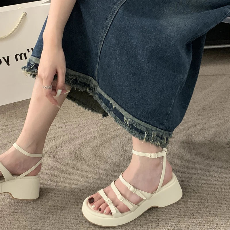 Soufree  -  Summer Open Toe Sandals Women Platform Thick Heel Shoes Outdoor Elegant Dress Ladies Beach Shoes Zapatillas De Mujer