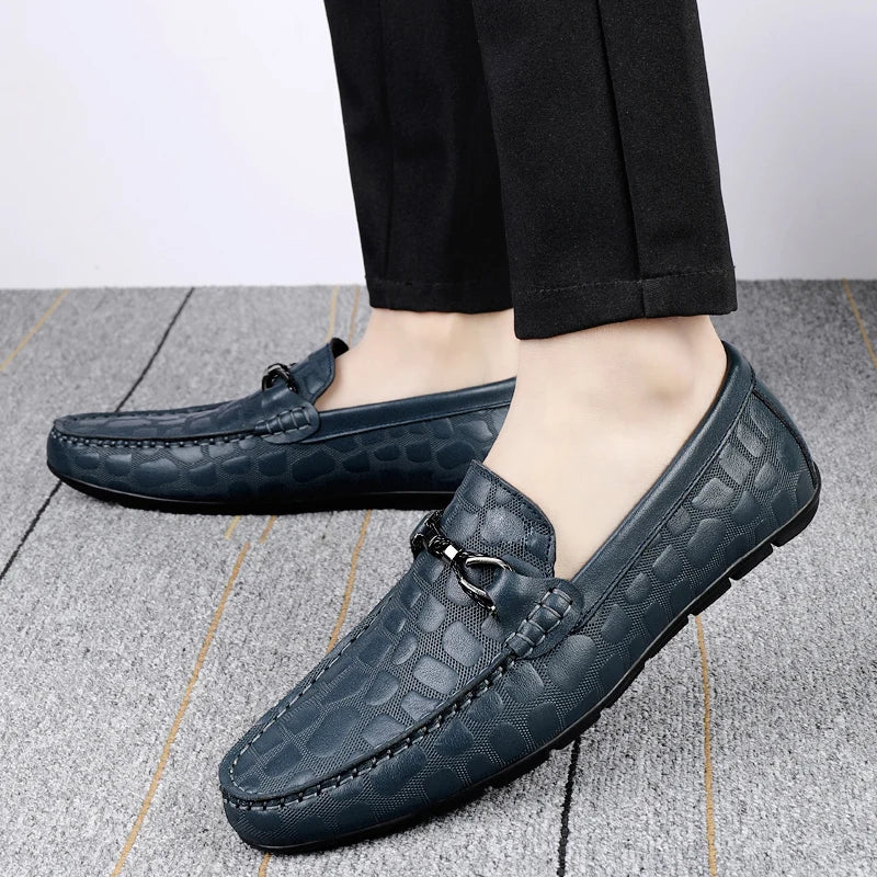 Soufree  -  Designer Luxury Mens Wedding Dress Loafers Brand Business Casual Moccasin Genuine Leather Driving Formal Suit Shoes for Men