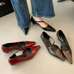 Soufree  -  summer shoes New Autumn Sexy High Heels Women Hollow Elegant Designer Slingbacks Sandals Female Dress Comfort Fashion Pointed Toe Pumps Women