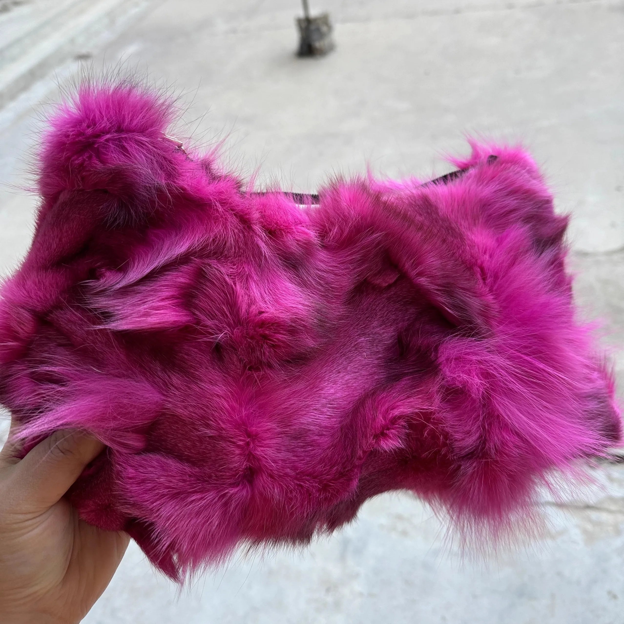 Soufree  -  Winter Fox Fur Bag Women's  Bag Fashion  Handbag Ladies Bags Purses Women Shoulder Bag Real Silver Fox Fur Messenger Bags