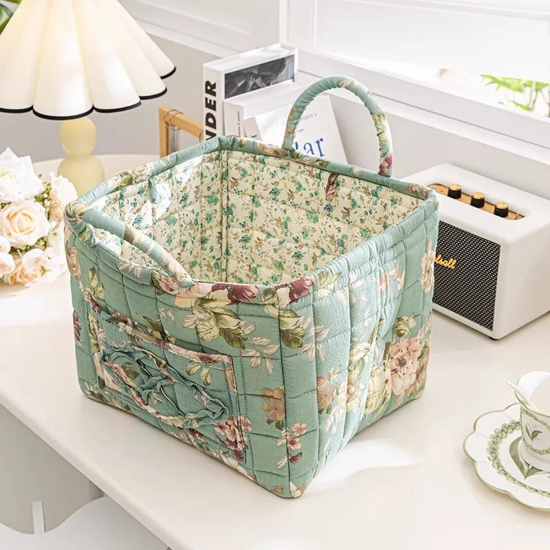 Soufree  -  Sweet Floral Women's Bento Handbags Retro Patchwork Ladies Tote Shoulder Bags Retro Flower Female Storage Shopper Bag Purse