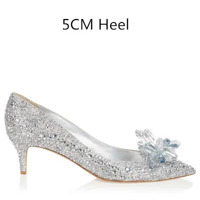 Soufree  -  Newest Shoes Rhinestone High Heels Women Pumps Pointed toe Woman Crystal Party Wedding Shoes 5cm/7cm/9cm