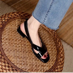 Soufree -  Large Size 42 Outer Wear Sandals Summer New Fish Mouth Shoes Women's Soft Bottom Non-slip All-match Shoes