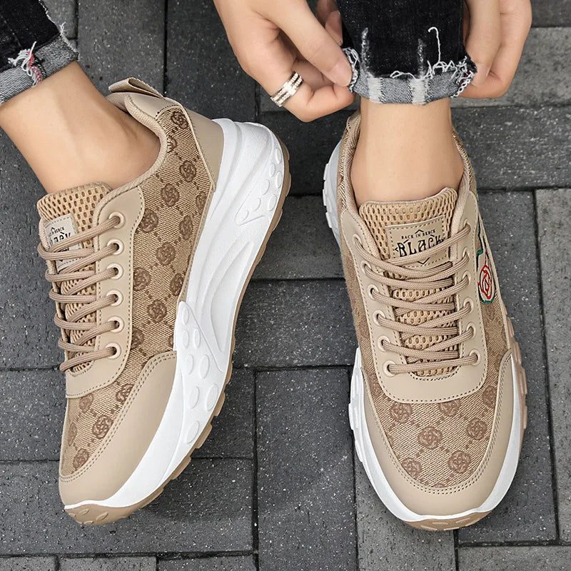 Soufree  -  High Quality Mesh Casual Women's Trend Casual Personality Rose Sports Shoes Elegant and Fashionable New Men's ShoesSize39-44