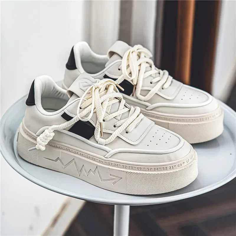 Soufree  -  Mens Shoes Casual Summer Sneakers Luxury Designer Outdoor Sports Running Platform Fashion Skateboard Ankle Tennis Leather