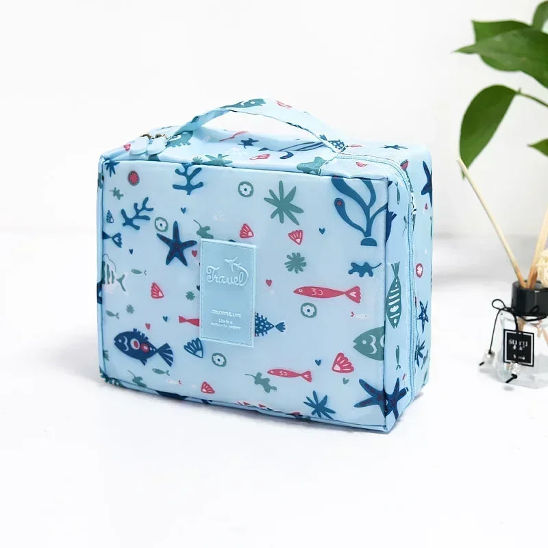 Soufree  -  Outdoor Girl Large Makeup Bag for Women Cosmetic Bag Travel Wash Toiletries Organizer Waterproof Female Storage Make Up Cases