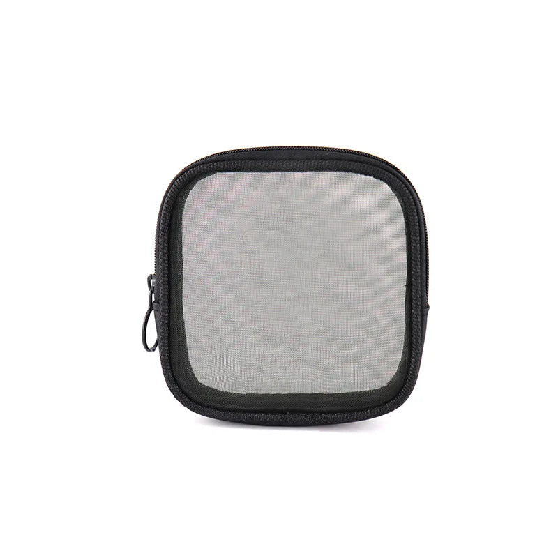 Soufree  -  1PCS Transparent Large Capacity Cosmetic Bag Small Travel Black Mesh Simple Makup Bags Girl Storage Toiletry Wash Lipstick Cases