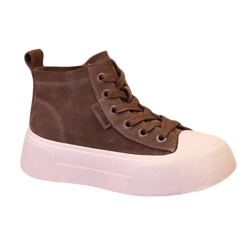 Soufree  -  fall shoes New Platform High-top Casual Board Shoes Women Designer Soft-soled Women's Sneakers Fashion Anti-slip Sports Zapatos De Mujer