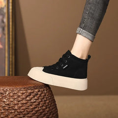 Soufree  -  fall shoes New Platform High-top Casual Board Shoes Women Designer Soft-soled Women's Sneakers Fashion Anti-slip Sports Zapatos De Mujer