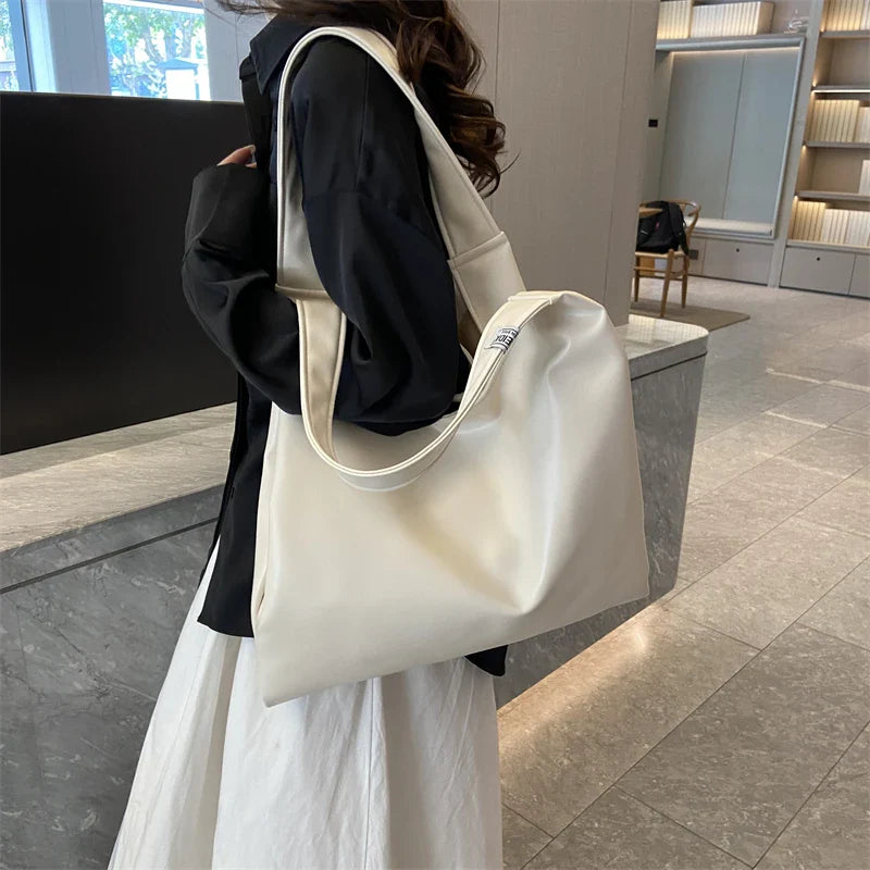 Soufree  Women Tote Bags Summer Latest Brands Large Capacity Shoulder Bag Soft PU Leather Lightweight Shopper Totes Sac A Main