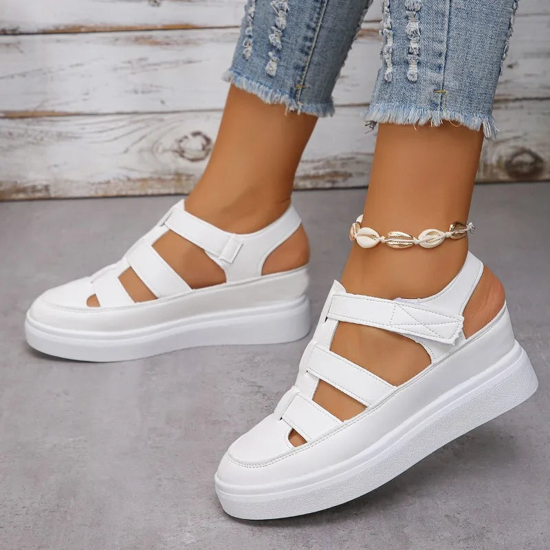 Soufree  -  Women's casual  Summer fashion new slope heel sandals women's thick soled anti slip beach sandals Women's Sports