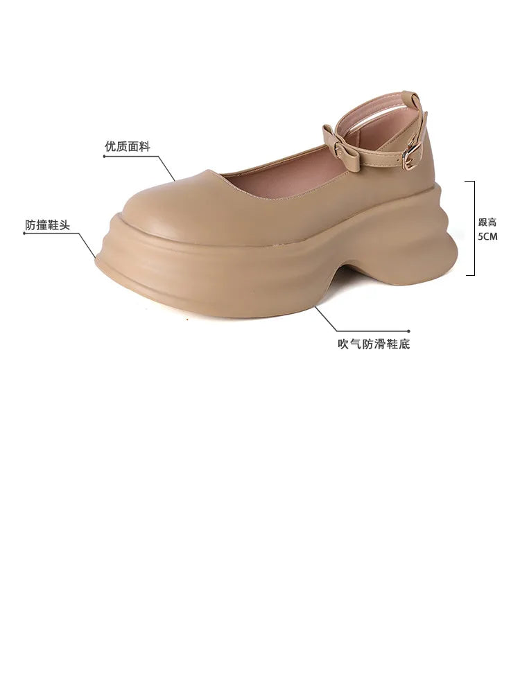 Soufree  -  Round Toe Shoes Woman Flats Modis Bow-Knot Casual Female Sneakers Clogs Platform Dress New On Heels Summer Butterfly