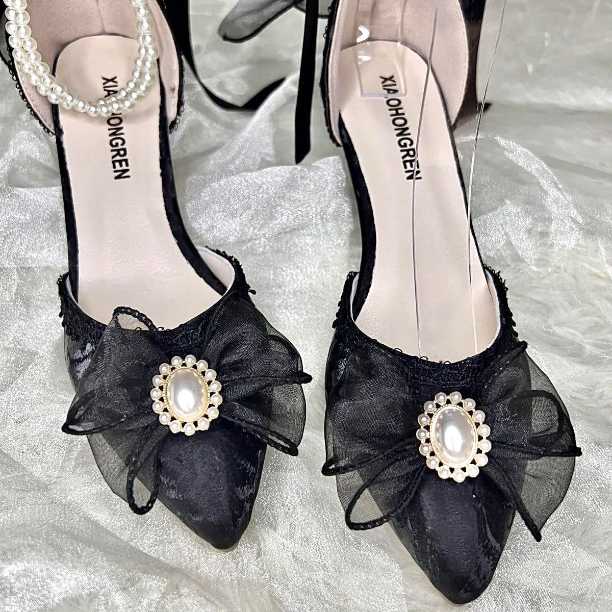 Soufree  -  shoes woman trend lolita Bar Mitzvah heels white black Elegant woman heeled shoe Ladies shoes on sale mary jane pointed toe