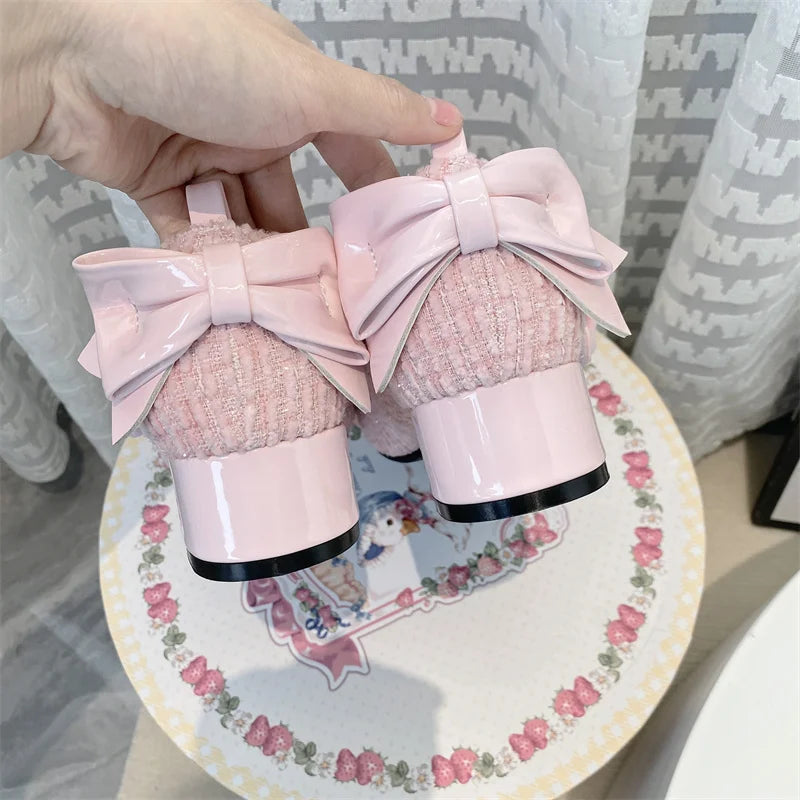 Soufree  -  Cos Loli Tea Party Lolita Shoes Glow in the Night Elegant Cute High Heels Lolita Round Toe LO Sweet Cute Shoes