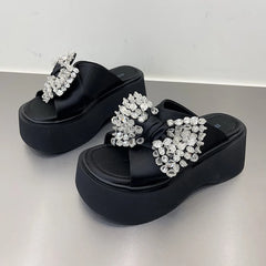 Soufree  -  Designer Summer Chunky Women Slippers Fashion Butterfly-knot Platform Flats Slides Ladies Outdoor Casual Beach Sandalias