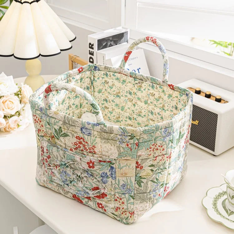 Soufree  -  Sweet Floral Women's Bento Handbags Retro Patchwork Ladies Tote Shoulder Bags Retro Flower Female Storage Shopper Bag Purse