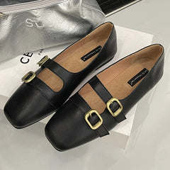 Soufree  -  Mary Janes Female Sandals Footwear Buckle Strap Casual Women Shoes Lolita Style Flats Luxury Fashion Shallow Ladies Shoes