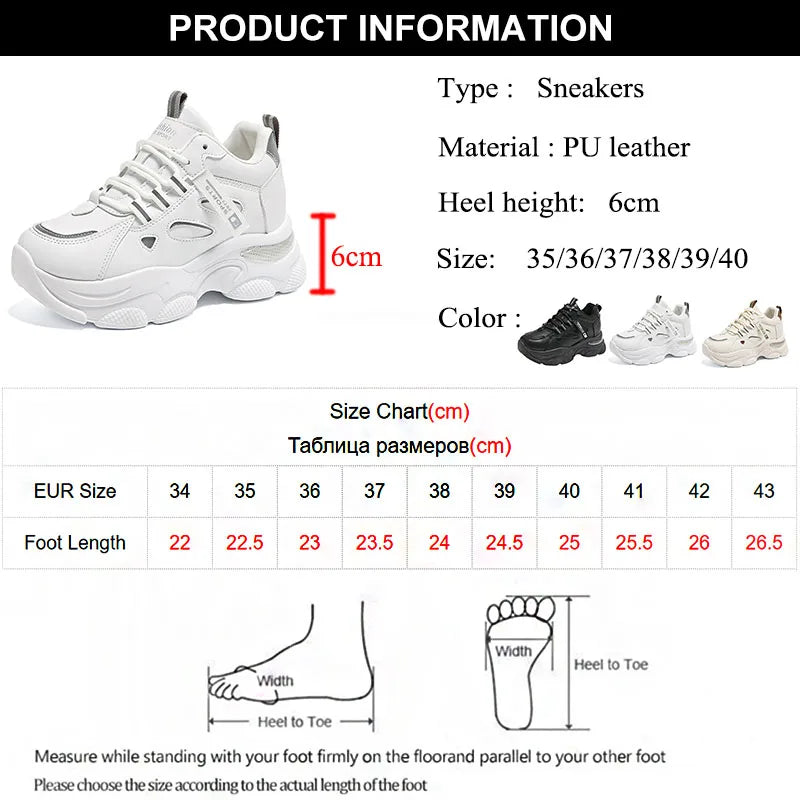 Soufree  -  Autumn Women's Platform Vulcanized Shoes Shockproof Air Cushion Sneakers Women Thick Bottom Non-Slip Casual Walking Shoes